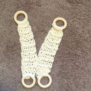Chic Cream Crochet Decorative Accent